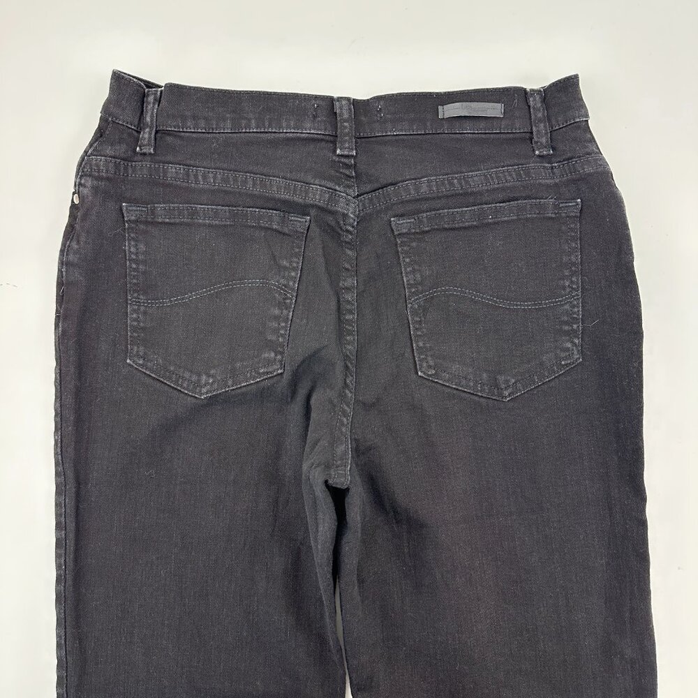 Lee Relaxed Fit Straight Women's size 8P Black Denim Jeans - Picture 5 of 5